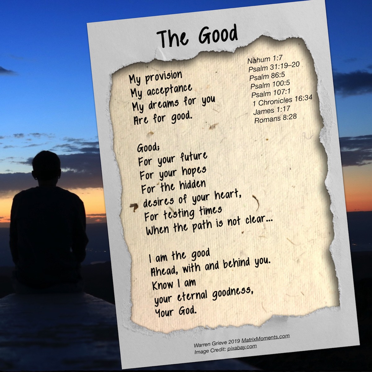 The Goodness of God with Bible verses.